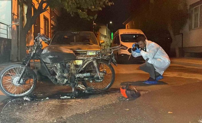 Karaman’da bir kişi iddia üzerine motosikletini yaktı