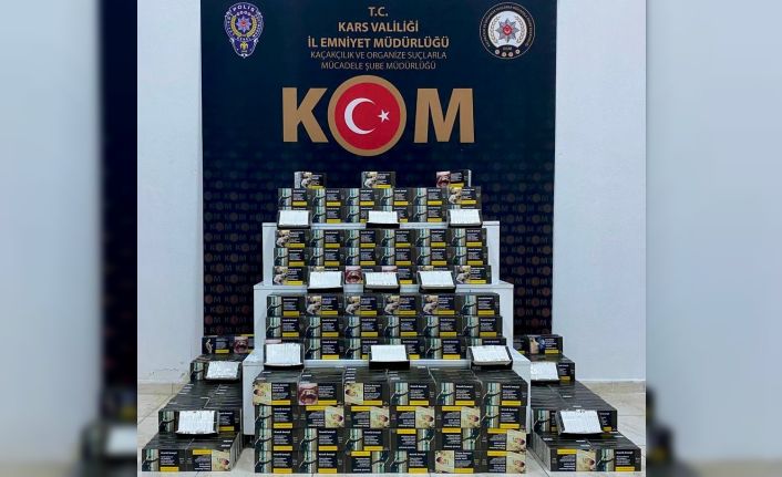 Kars’ta 100 bin boş makaron ele geçirildi