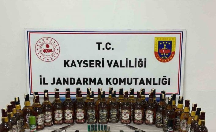 Kayseri’de 50 şişe sahte alkol ele geçirildi: 2 gözaltı