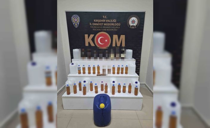 Kırşehir’de kaçak içki operasyonu: 1 gözaltı