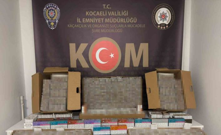 Kocaeli’de 41 bin 880 adet dolu makaron ele geçirildi