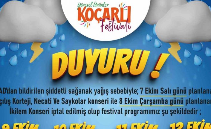 Koçarlı’da festival tarihi ertelendi