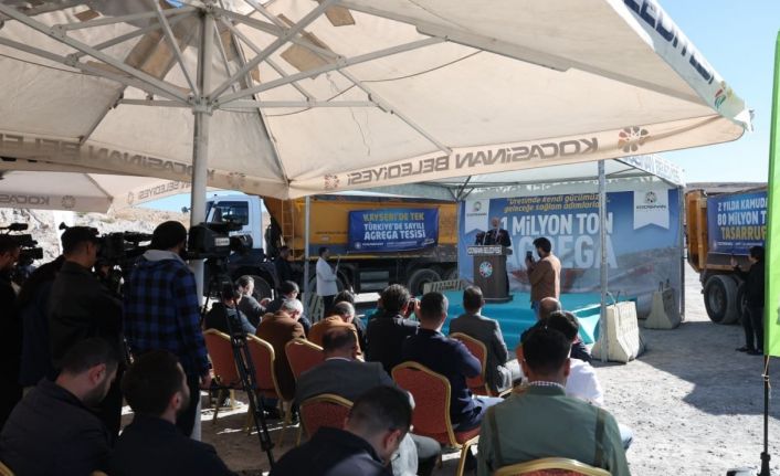 Kocasinan Belediyesi Agrega Üretim Tesisi’nde 1 milyon ton üretim yaptı
