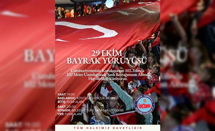 Köyceğiz’de vatandaşlar 29 Ekim Bayrak yürüyüşüne davet edildi