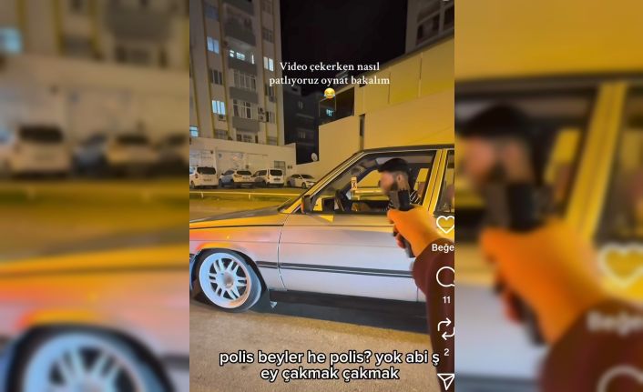 Kozan’da silahla "şaka" videosu çeken gençler polisi karşılarında görünce panik yaşadı