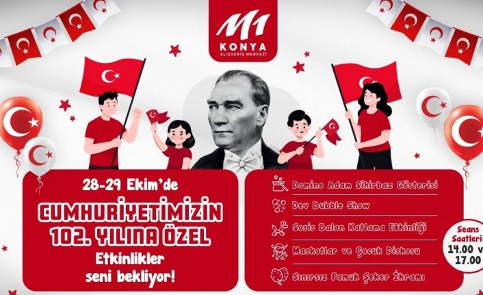 M1 Konya AVM’DE Cumhuriyet’in 102’nci yılı coşkuyla kutlanıyor