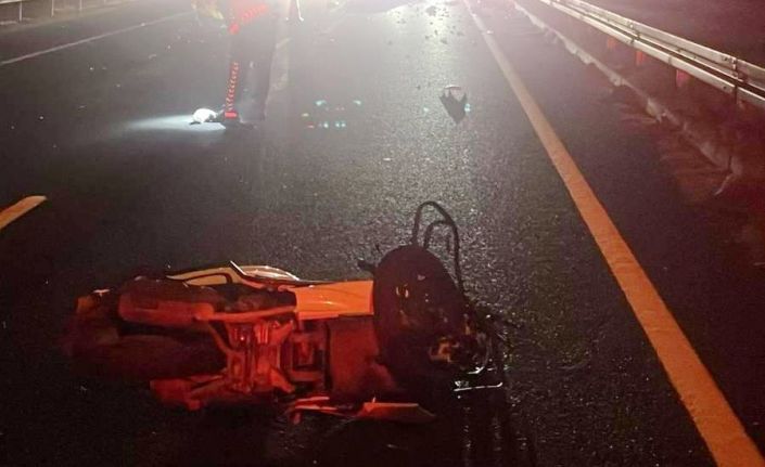 Manisa’da devrilen motosikletin sürücüsü hayatını kaybetti