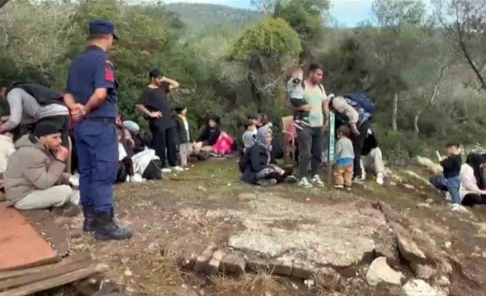 Milas’ta 33’ü çocuk, 74 düzensiz göçmen yakalandı