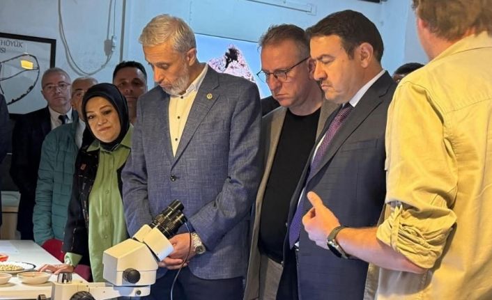 Milletvekili Demir ve Vali Işın’dan Tavşanlı Höyük kazı alanında inceleme