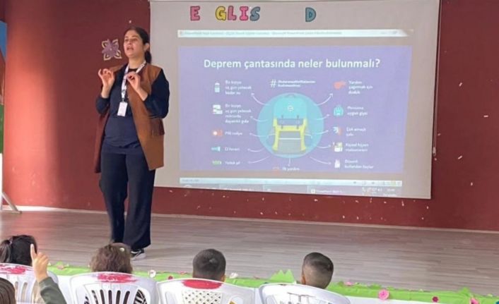 Öğrenciler afetler ve 112 Acil Çağrı Merkezi hakkında bilgilendirildi