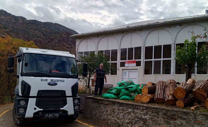 Olur Belediyesi’nden camilere kışlık kömür desteği