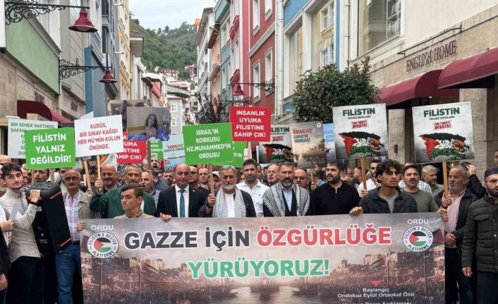 Ordu’da ‘Gazze için özgürlüğe yürüyoruz’ etkinliği