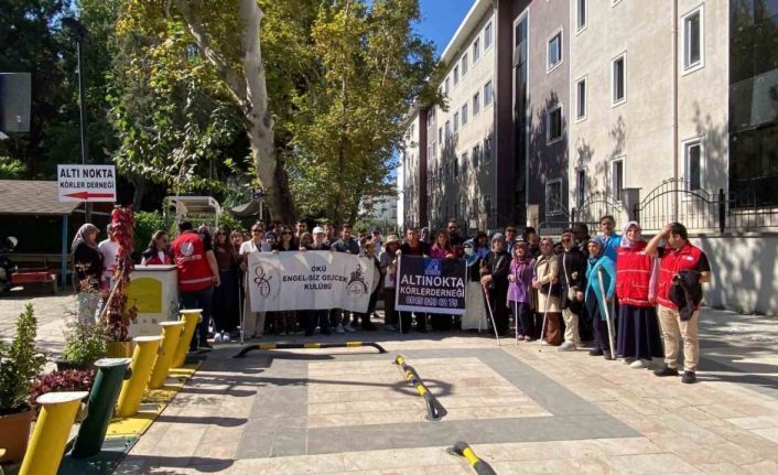 Osmaniye’de ’Beyaz Baston Görme Engelliler Günü’nde farkındalık yürüyüşü düzenlendi