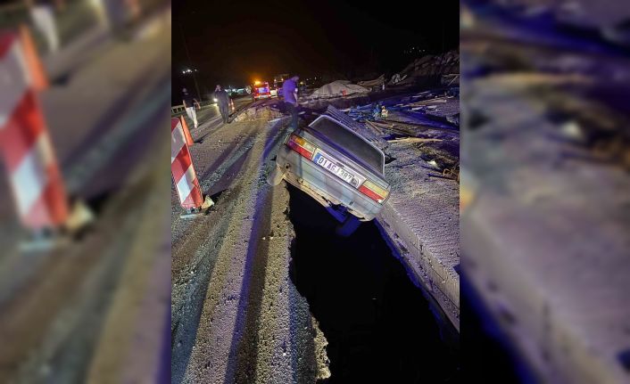 Osmaniye’de iki otomobil 1 saat arayla aynı çukura düştü: 1 kişi yaralandı