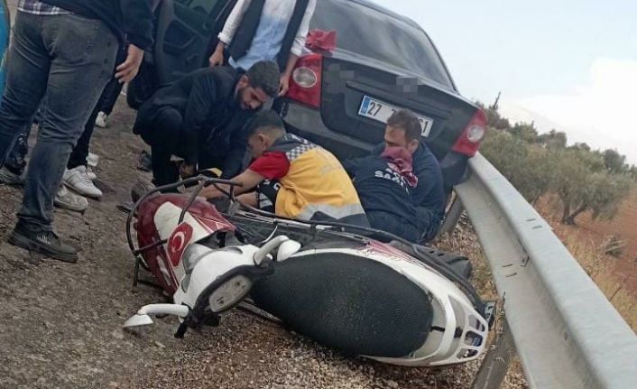 Otomobilin çarptığı motosikletin 79 yaşındaki sürücüsü hayatını kaybetti