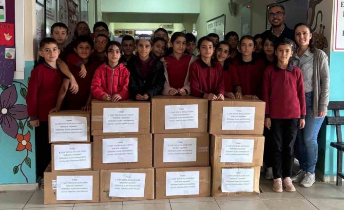Ozanca’da ortaokulu öğrencilerinden gönüllere dokunan yardım eli