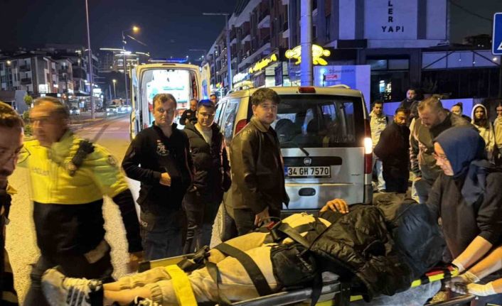 Park halinde ki araca saplandı: 1 yaralı