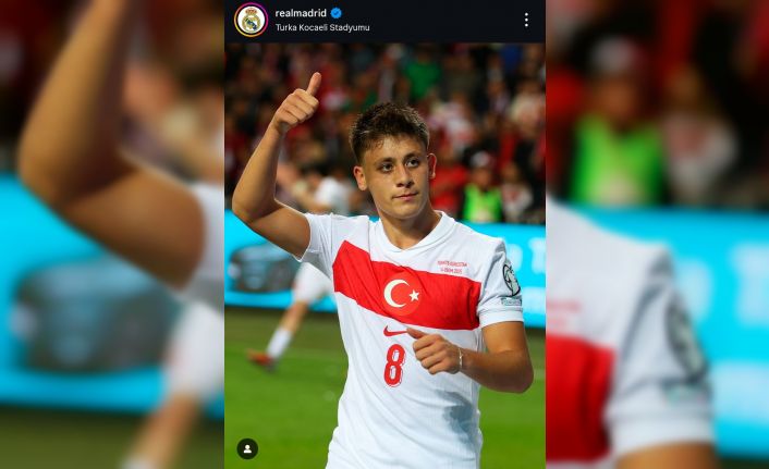 Real Madrid Arda’nın konumunu Turka Kocaeli Stadyumu olarak paylaştı