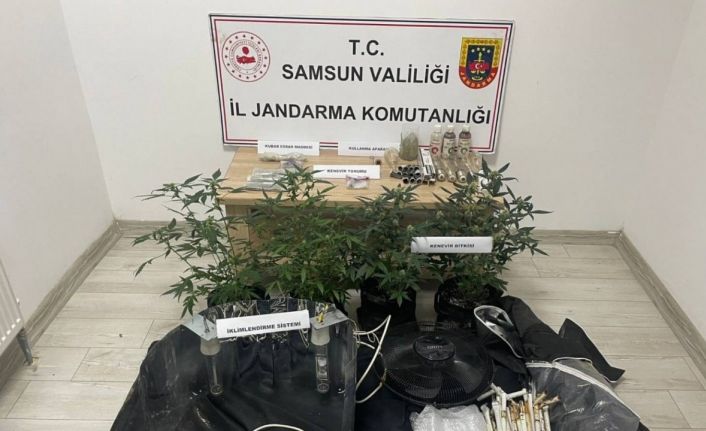 Samsun’da evdeki uyuşturucuya 1 gözaltı