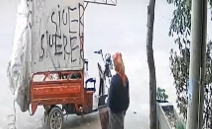 Sanayi sitesindeki hırsızlık güvenlik kamerasında