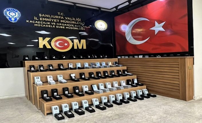 Şanlıurfa’da 9 milyon 600 bin TL değerinde 645 adet kaçak telefon ele geçirildi
