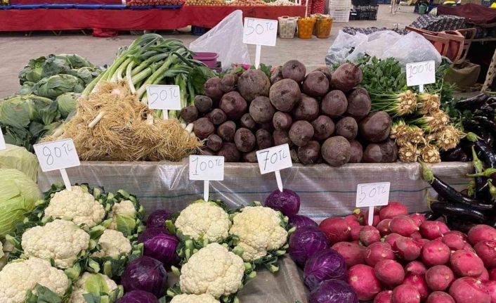 Sarıgöl Pazarı ata tohumlu sebzelerle renklendi