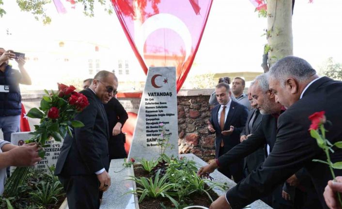 Şehit Kaymakam Saim Bey, kabri başında anıldı