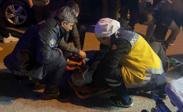 Seyir halindeyken motosikletiyle düşen şahıs yaralandı