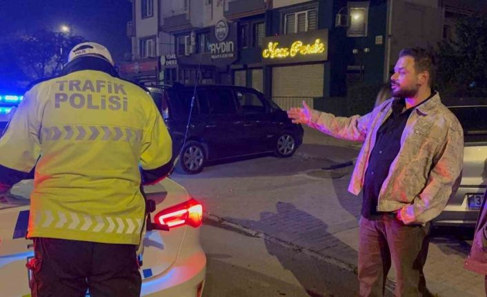 Şirket aracıyla alkollü yakalanan şahıs suçu poliste buldu