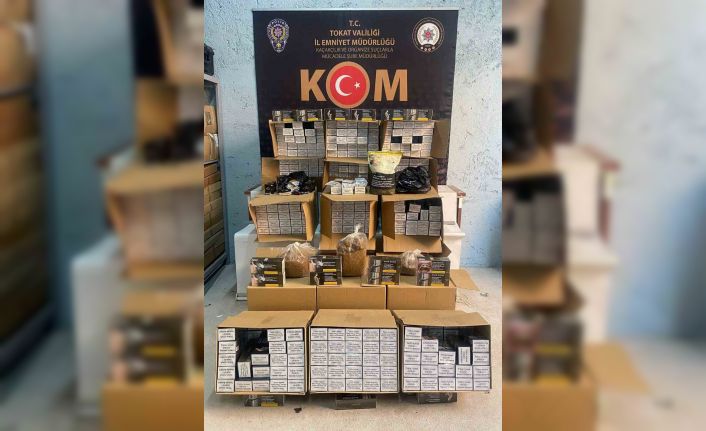 Tokat’ta kaçak tütün operasyonu: 180 bin adet makaron ele geçirildi