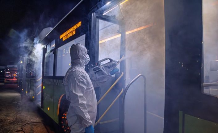 UlaşımPark otobüslerinde hijyen çalışmaları