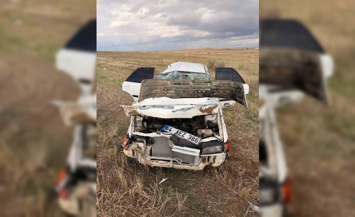 Uşak’ta otomobil tarlaya düştü: 1 kişi yaralandı