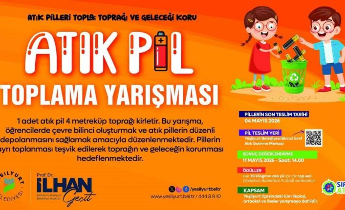 Yeşilyurt’ta çocuklar çevre için geri dönüşümde yarışıyor