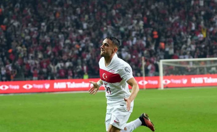Yunus Akgün, milli formayla 3. gol sevincini yaşadı