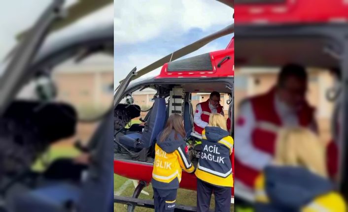 7 yaşındaki epilepsi hastası 112 helikopter ambulansla Mersin’ sevk edildi