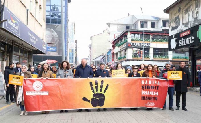 Ağrı’da kadına yönelik şiddete karşı farkındalık yürüyüşü