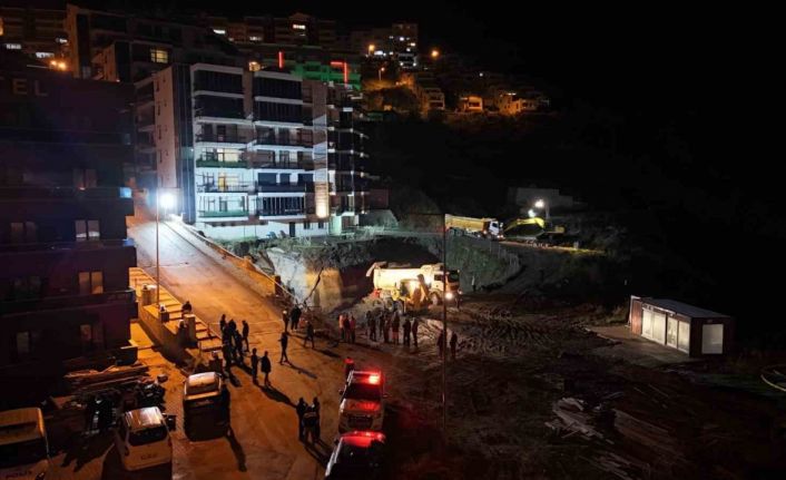 Amasra’da inşaat alanında göçük meydana geldi