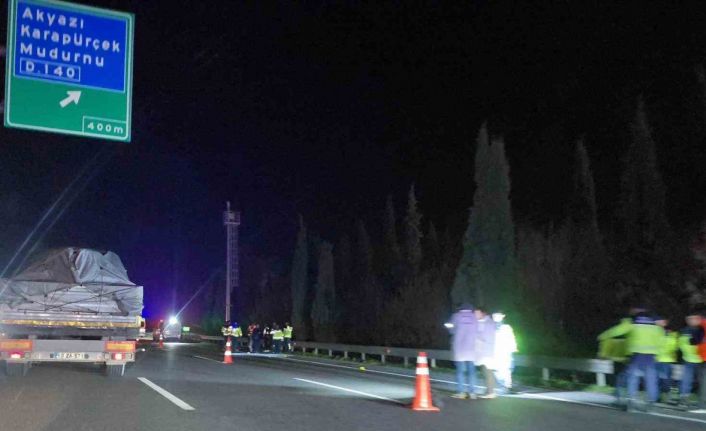 Anadolu Otoyolu’nda feci kaza: Otomobilin çarptığı yaya hayatını kaybetti