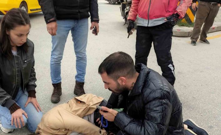 Aniden yere yığılan şeker hastası genç korkuttu