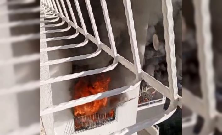 Apartman dairesi alevlere teslim oldu