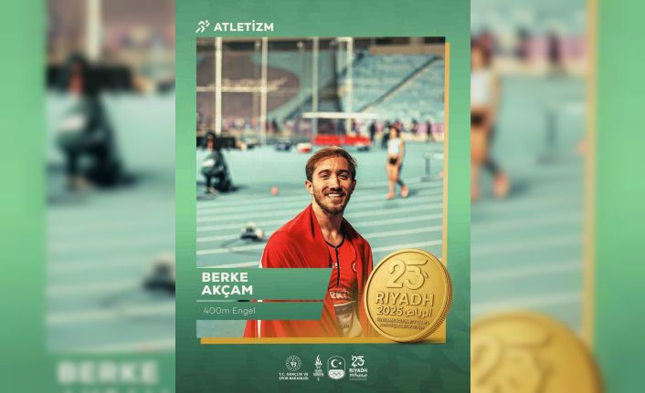 Atletizmde Berke Akçam’dan altın madalya