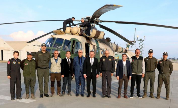 Aydın Jandarma Helikopter Filo Komutanlığı ekibine teşekkür belgesi