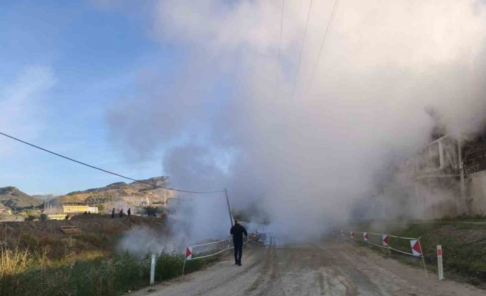 Aydın’da jeotermal iletim hattı patladı