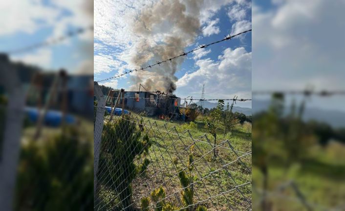 Bağ evinde korkutan yangın