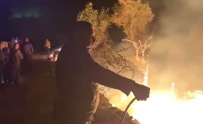 Barakayı kül eden yangın seralara ulaşmadan söndürüldü