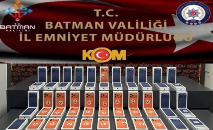 Batman’da 6,6 milyon TL değerinde kaçak telefon ele geçirildi