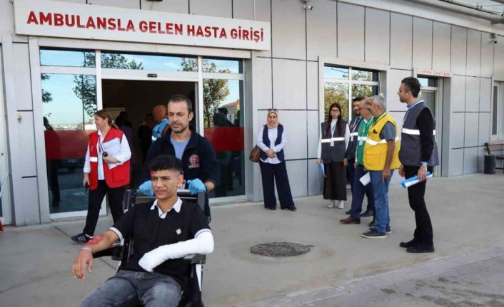 Beyşehir Devlet Hastanesinde tatbikat