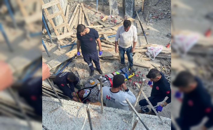 Bodrum katına düşen işçi yaralandı