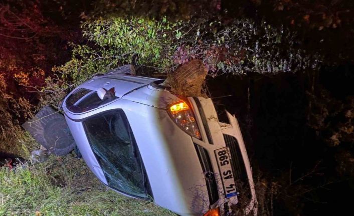 Bolu’da otomobil takla attı: Yaralı sürücü ehliyetsiz çıktı