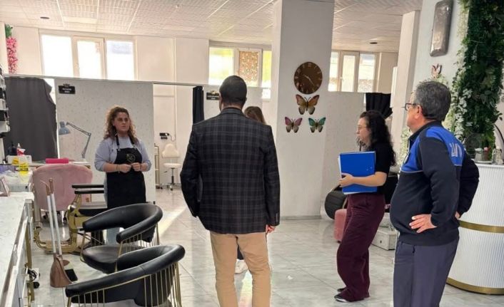 Buharkent’te güzellik salonlarına ortak denetim